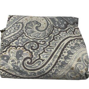 Pottery Barn King Paisley Gray & Beige Shams set of 2